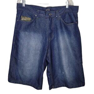 OT Revolution Dark wash Jean Shorts with Camo pockets Mens size 34 Waist